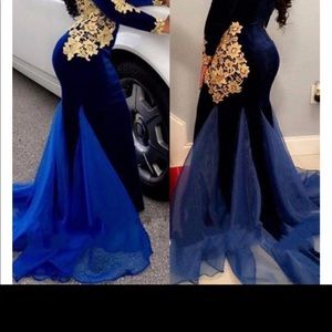 Blue prom dress